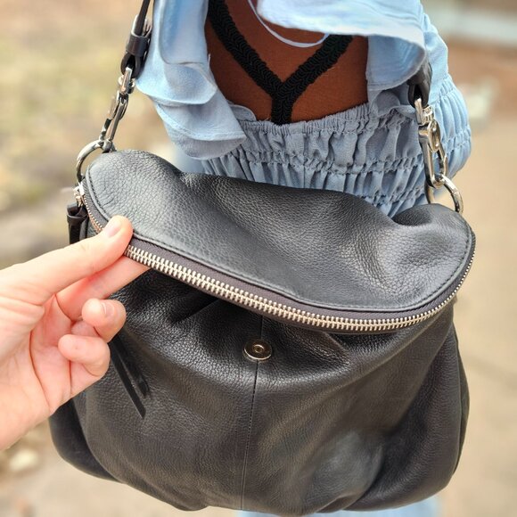 MARGOT Black Leather Shoulder Bag Pre-owned - Picture 8 of 10